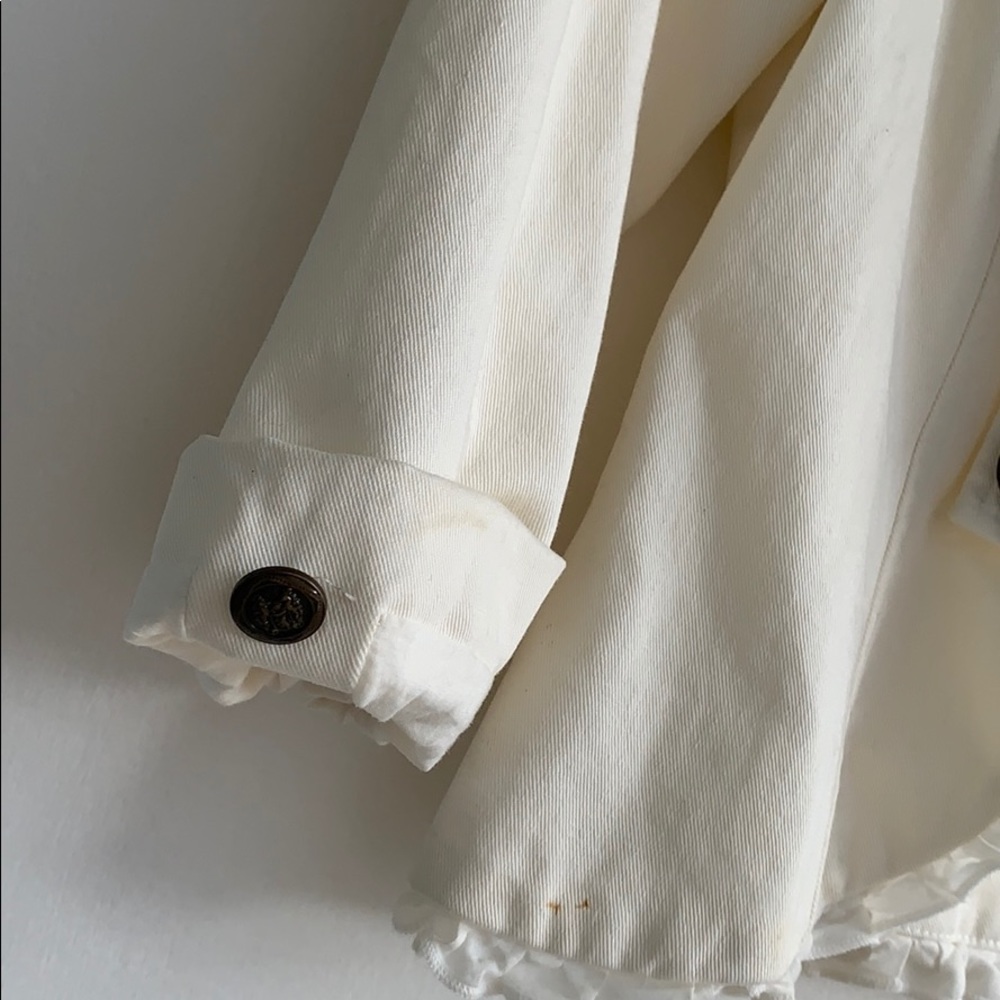 Cream utility jacket with Victorian flair - Picture 3 of 5